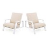 Adirondack Acacia Wood Outdoor Club Chair with Cushions, Modern Lounge Chair for Patio or Backyard-3irtyhousy - 3 of 4