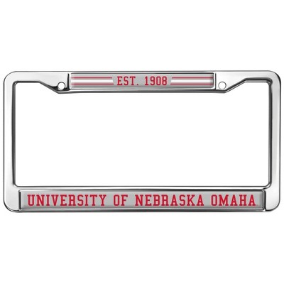 Nebraska at Omaha School Logo Full Size Standard License Plate Metal Frame