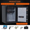 2 Cubic Feet Cabinet Safe, Large Steel Fireproof and Waterproof Safe Box with Digital Lock, Inner Lock and adjustable Shelf - 4 of 4