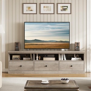 TV Stand for 75 Inch TV, Mid-Century Modern Entertainment Center with Storage Drawer, Wood Media Console TV Cabinet for Living Room - 1 of 4