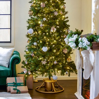 Gold Metal Rotating Christmas Tree Stand for 9ft Trees