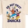 Men's - Disney - Ok But First Snacks Short Sleeve Graphic T-Shirt - 2 of 4