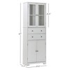 67" Tall Kitchen Pantry Cabinet with Doors, Shelves & Drawer, Large Storage for Kitchen, Bathroom, Craft Room - 4 of 4