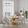 Lirago dinning table 6 seater 67"L*33.5"W*30"H- Natural Wood Finish - 2 of 4