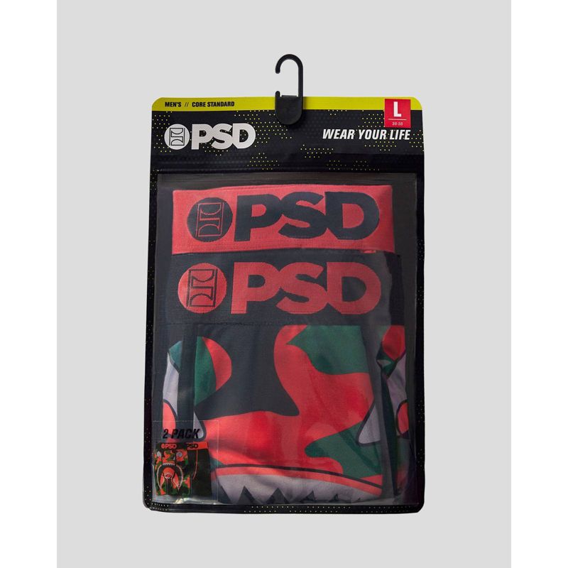 PSD Men&#39;s Warface Print Boxer Briefs 2pk - Dark Green/Red/Black, 4 of 4