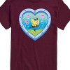 Men's - Spongebob Squarepants - Heart Porthole Window-Womens Men's Short Sleeve Graphic T-Shirt Short Sleeve Graphic T-Shirt - 2 of 4