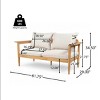 Outdoor Patio Loveseat Sofa with Cushions and Acacia Wood Frame, Comfortable 2-Seat Sofa for Porch, Garden, Deck, or Backyard-The Pop Home - 3 of 4