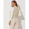 INSPIRE CHIC Women's Lapel Collar Dressy Versatile Racerback Waistcoat Suit Vest - 4 of 4