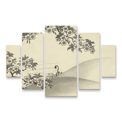 Trademark Fine Art -Unknown  Japanese Cherry Blossom Tree B  Panel Set Art