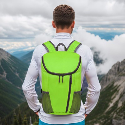 Unique Bargains Packable Large Capacity Camping Travel Hiking Backpack Green — фото 6