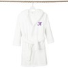 Personalized Linum Kids 100% Polyester SUPER PLUSH Double Brushed Hooded Bathrobe in Purple Script Font - 2 of 3