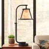 Possini Euro Design Glasgow 29" Tall Downbridge Traditional End Table Lamp USB Port Black Metal Single Mica Beige Shade Living Room Charging Bedroom - 2 of 4