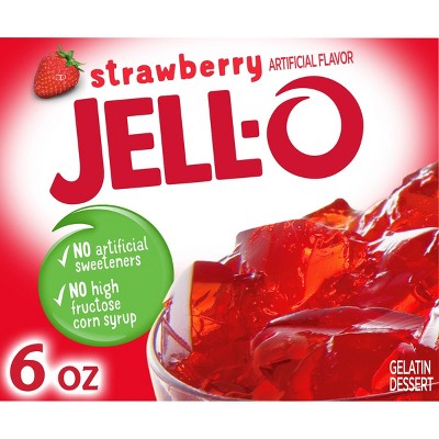 JELL-O Gelatin Strawberry - 6oz