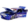1965 Ford Mustang #5 "L. John's Racing" Candy Blue with Flame Graphics "Bigtime Muscle" Series 1/24 Diecast Model Car by Jada - 2 of 4