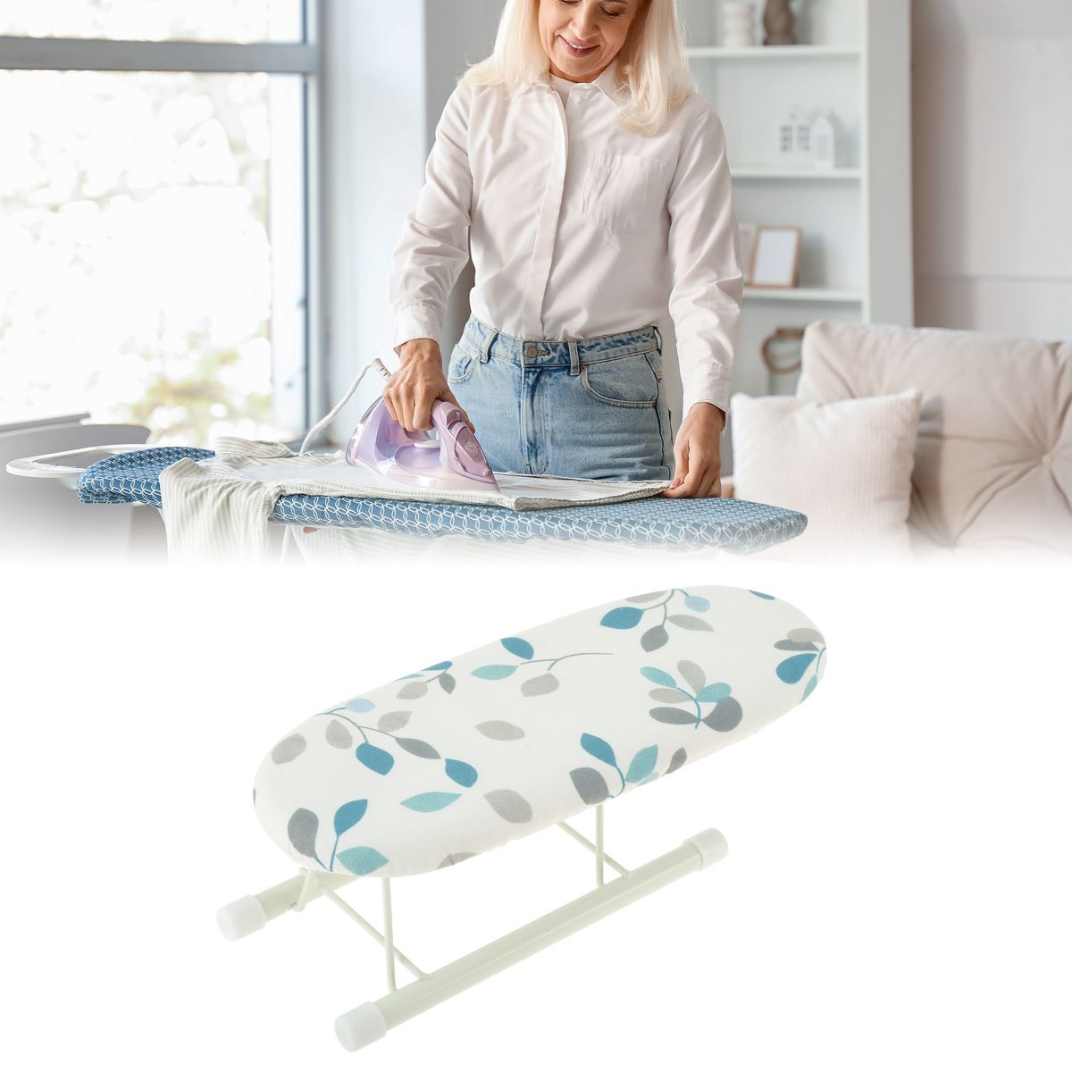 Unique Bargains Collapsible Mini Ironing Board 1 Pc - thumbnail 2
