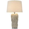 HomeRoots 28" Nickel Glass Novelty Table Lamp With White Empire Shade - 4 of 4
