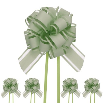 Unique Bargains Plastic Durable Glossy Waterproof Ribbon Large Pull Bow 10 Pcs