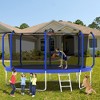 VisioGear Trampoline with Safety Enclosure Net, Trampoline with Basketball Hoop, Blue, 168.11"*168.11"*107.87" - 3 of 4