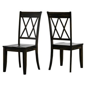 South Hill X Back Dining Chair (Set Of 2) - Antique Black - Inspire Q