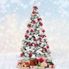 Tangkula Artificial Snow Flocked Christmas Tree 6FT Hinged Christmas Tree W/ 631 Branch Tips - 4 of 4