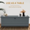 ORRD 260 Gallon Waterproof Metal Deck Box, Extra Large Outdoor Storage with Lockable Lid, Dark Gray - 2 of 4