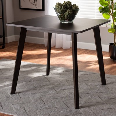 Britte Dark Oak Brown Square Wood Dining Table