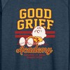 Women's - Peanuts - Good Grief Academy Lightweight French Terry Wide Neck Long Sleeve Shirt - 2 of 4