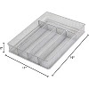 YBM Home Multi Compartment Sectional Wire Mesh Silver Drawer Organizer for Silverware and Gadgets, Pack of 12 - 2 of 4