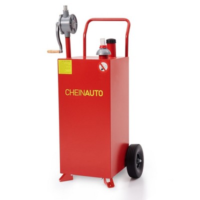 Protable Gas Caddy With Manual Transfer Pump,Fuel Storage Tank for Car,Lawnmower,ATV,Boat,Motorcycle(40 Gallon Red)