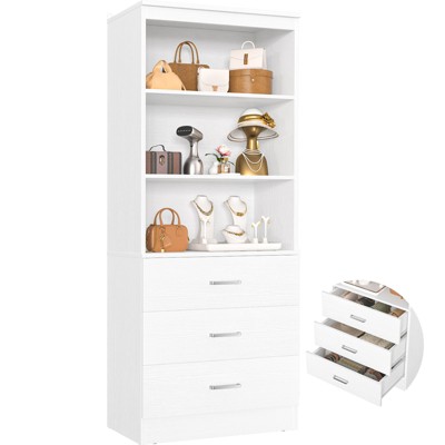 Besiost 24-In Closet Organizer System with Wooden Drawers