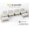 Dyonery 160" Oversized Modular Sectional Sofa, 6-Seat U-Shaped Comfy Cloud Couch Set with 2 Pillows & 2 Movable Ottomans, Chenille - 4 of 4