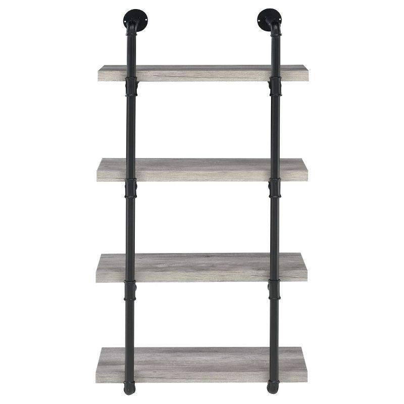 24" Elmcrest 4 Shelf Wall Bookcase with Black Frame - Coaster, 4 of 13