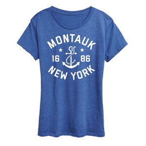 Women's - Instant Message - Montauk New York Short Sleeve Graphic T-Shirt - 1 of 4