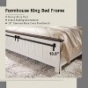 SinCiDo Farmhouse King Size Bed Frame with 47" Headboard, Sliding Barn Door, Wood Bed Frame with Wood Slats Support, No Box Spring Needed - 4 of 4