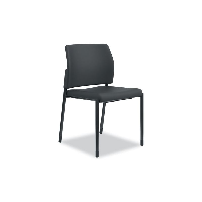 HON Accommodate Series Guest Chair, Fabric Upholstery, 23.5" x 22.25" x 31.5", Black Seat/Back, Textured Black Base, 2/Carton, 1 of 5