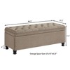 Lyngins Tufted Faux Leather Storage Bench, 44.5"L Upholstered Ottoman with Storage, Bed Bench with Solid Wood Frame, Easy Assembly - 4 of 4