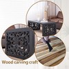CAVINAS Farmhouse Style Ornate Wood Coffee Table with Carved Base,Rectangular Center Table for Living Room,Living Room Furniture - 3 of 4