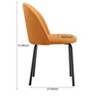 NicBex Dining Chairs Set of 2,Modern Upholstered Fabric Dining Room Chairs with Curved Backrest - 3 of 4