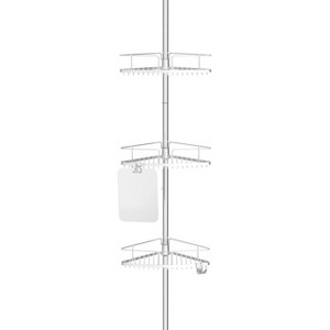 Better Living Products Tension Shower Caddy with Mirror Stainless Steel - 1 of 4