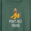 Women's - Disney - Man's Best Friend Lightweight French Terry Wide Neck Long Sleeve Shirt - 2 of 4