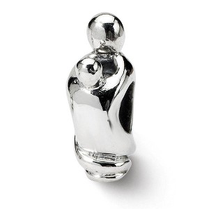 Black Bow Jewelry Sterling Silver Family of 2 Bead Charm - 1 of 4