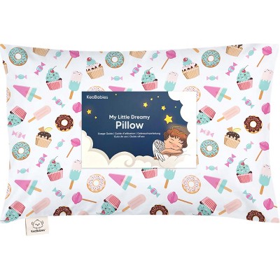 KeaBabies Toddler Pillow with Pillowcase, 13X18 Soft Organic Cotton Toddler Pillows for Sleeping, Kids Travel Pillow Age 2-5