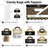 Big Dot of Happiness Roaring 20's DIY 1920s Art Deco Jazz Party Clear Goodie Favor Bag Labels Candy Bags with Toppers Set of 24 - 3 of 4