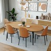 LeisureMod Tule Dining Side Chair with Velvet Seat and Black Powder-Coated Steel Frame Set of 2 - 2 of 4