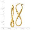 Black Bow Jewelry 3mm Infinity Hoop Earrings in 14k Yellow Gold, 45mm (1 3/4 Inch) - 3 of 4