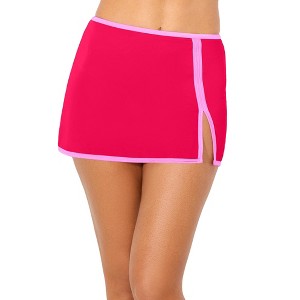 Swimsuits for All Women's High-Waist Peekaboo Shimmer Swim Skirt (Plus Sizes Available) - 1 of 4