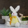 Northlight Plush Sitting Easter Bunny Rabbit Holding a Carrot Spring Figure - 14" - image 2 of 4