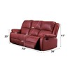 Zuriel Red Synthetic Polyester Motion Sofa - 2 of 4