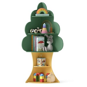 Costway Tree Bookshelf for Kids 5-Tier Children Book Display Rack Toy Storage Organizer - 1 of 4