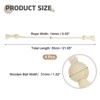 Unique Bargains Hand Woven Wooden Ball Decorative Magnetic Curtain Tiebacks - 2 of 4